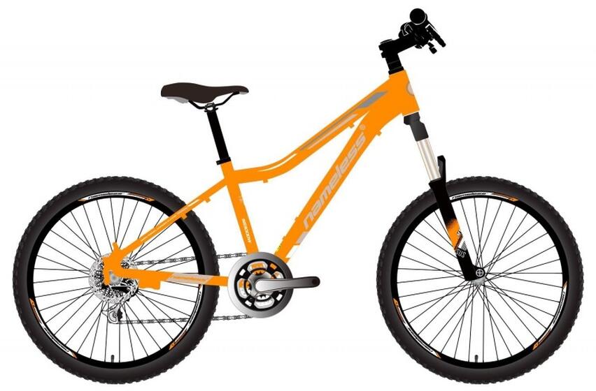Велосипед 26 " Nameless S6300DW,оранжевый/серебристый 15