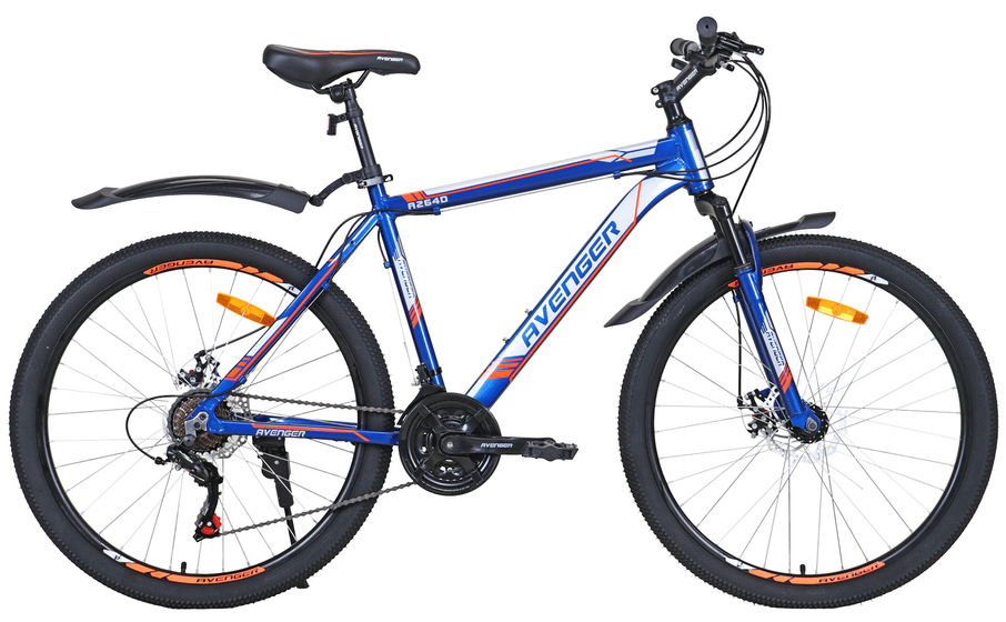 Велосипед 26 " Avenger A264D,синий/оранжевый 19(A264D-BL/OR-19(21))