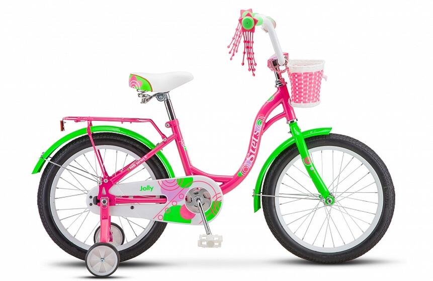 Велосипед 18" STELS Jolly (11" Пурпурный/зелёный), арт. V010	
