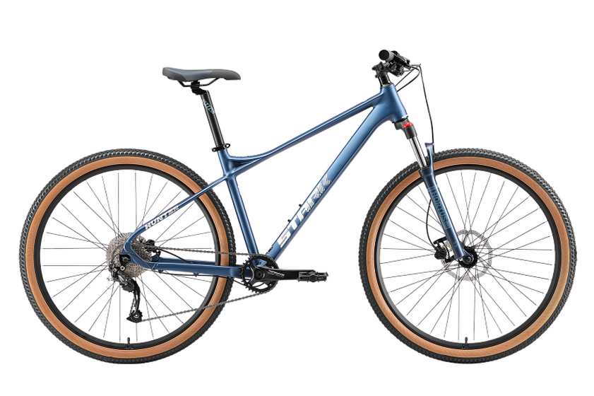 Велосипед 29" Stark' Hunter 29.3 HD(M/17,5"грозовой матовый/серебристый металлик)2025