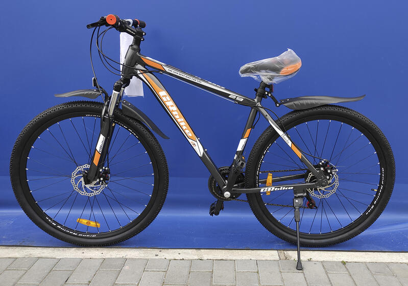 26" велосипед GRbike  Hardy 19" алюминиевая рама  черный/оранжевый (26HDO19) black, disk