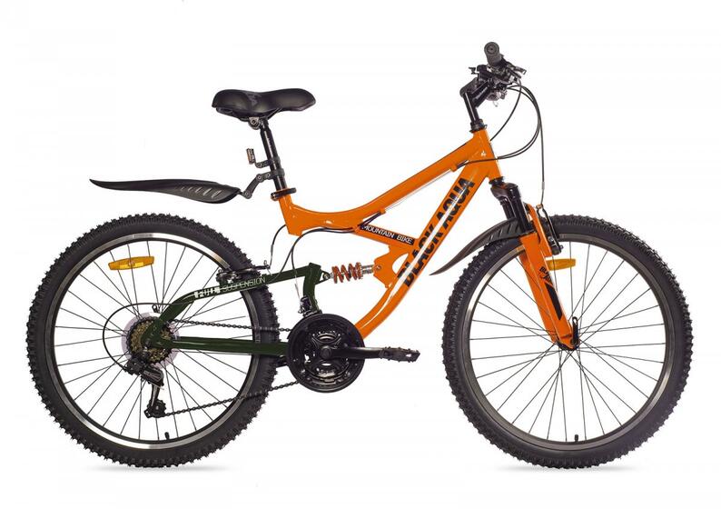 Велосипед BLACK AQUA Mount 1461 V matt 24" (оранжевый-хаки), арт. GL-208V 
