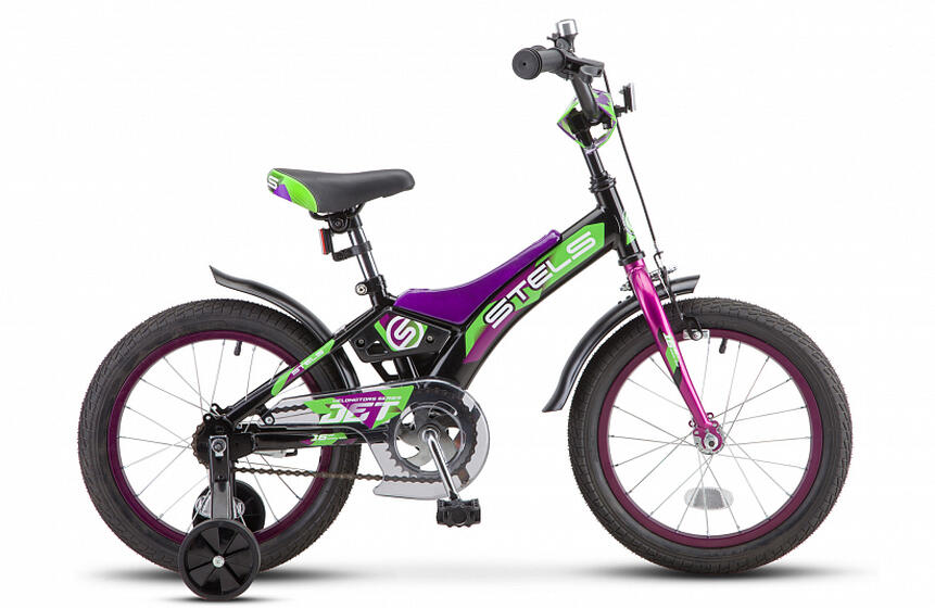 Велосипед 16" STELS Jet (9" Чёрный/фиолетовый), арт. Z010