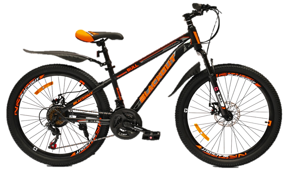Велосипед 24" Blackout BULL оранжевый 24MD300-4 сталь