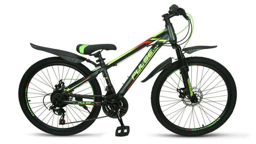 Велосипед 24 Pulse Lite MD2200 серый/зеленый/желтый(2200-19)