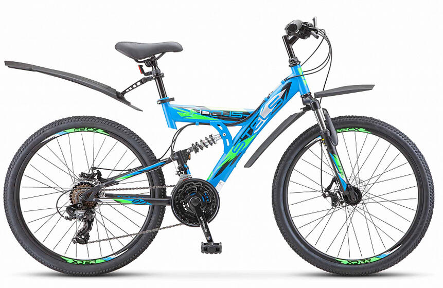 Велосипед 24" STELS Focus MD 18-sp 16" Синий/чёрный арт.V010