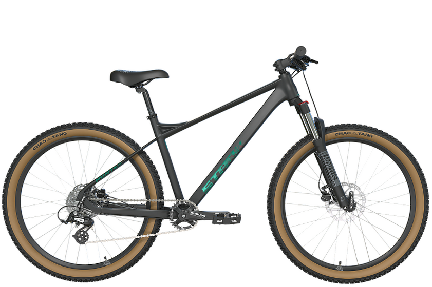 Велосипед 27,5" Stark'Hunter 27.2 HD(L/19"черный матовый/сине-изумрудный)2025