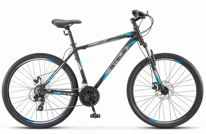 Велосипед 27.5" STELS Navigator-700 MD (19"черный/голубой,)