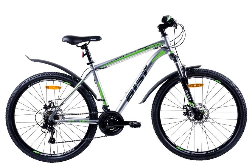 Велосипед 26"AIST Quest Disk 18" серый-зеленый