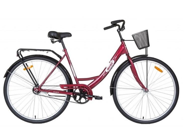 Велосипед 28" AIST 28-245 вишневый(с корзиной)
