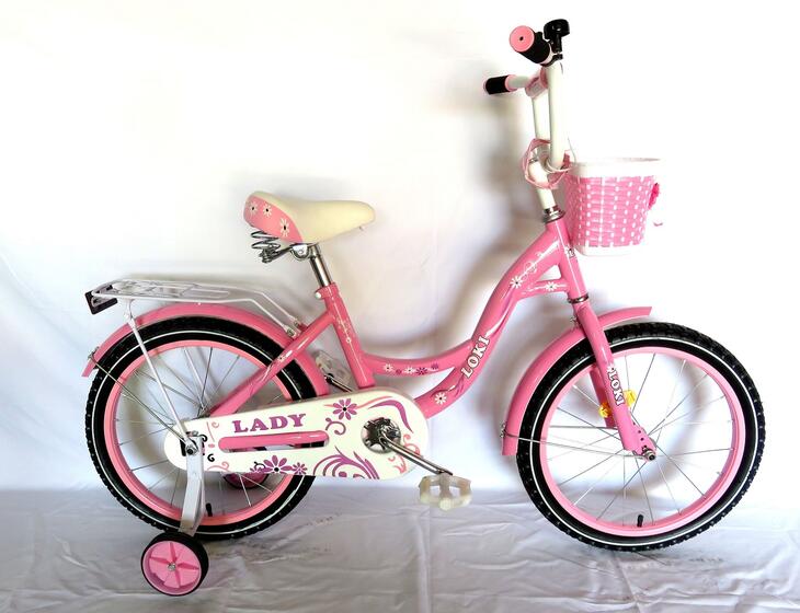 Детский велосипед 16" -LOKI LADY розовый 16LLPI pink