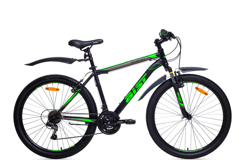 Велосипед 26"AIST Quest Disk 13" серо-зеленый