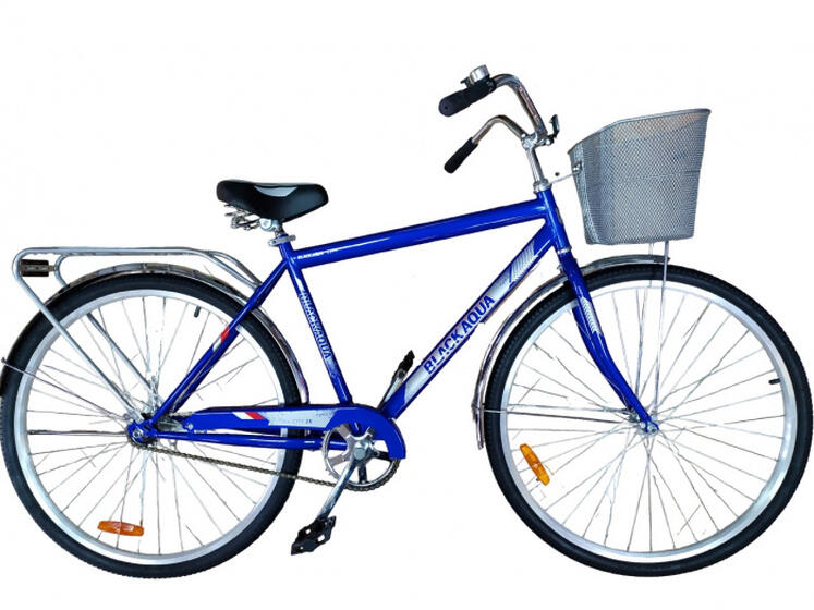 Велосипед 28" CITY 181 синий с корзиной